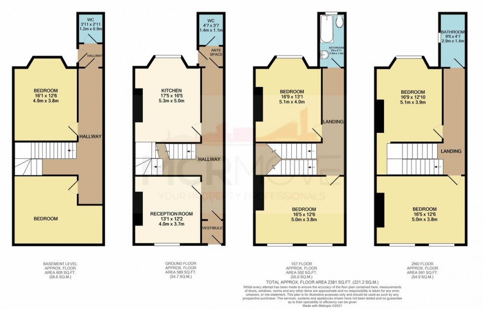 Floorplan for Upper Parliament Street, Georgian Quarter , Liverpool