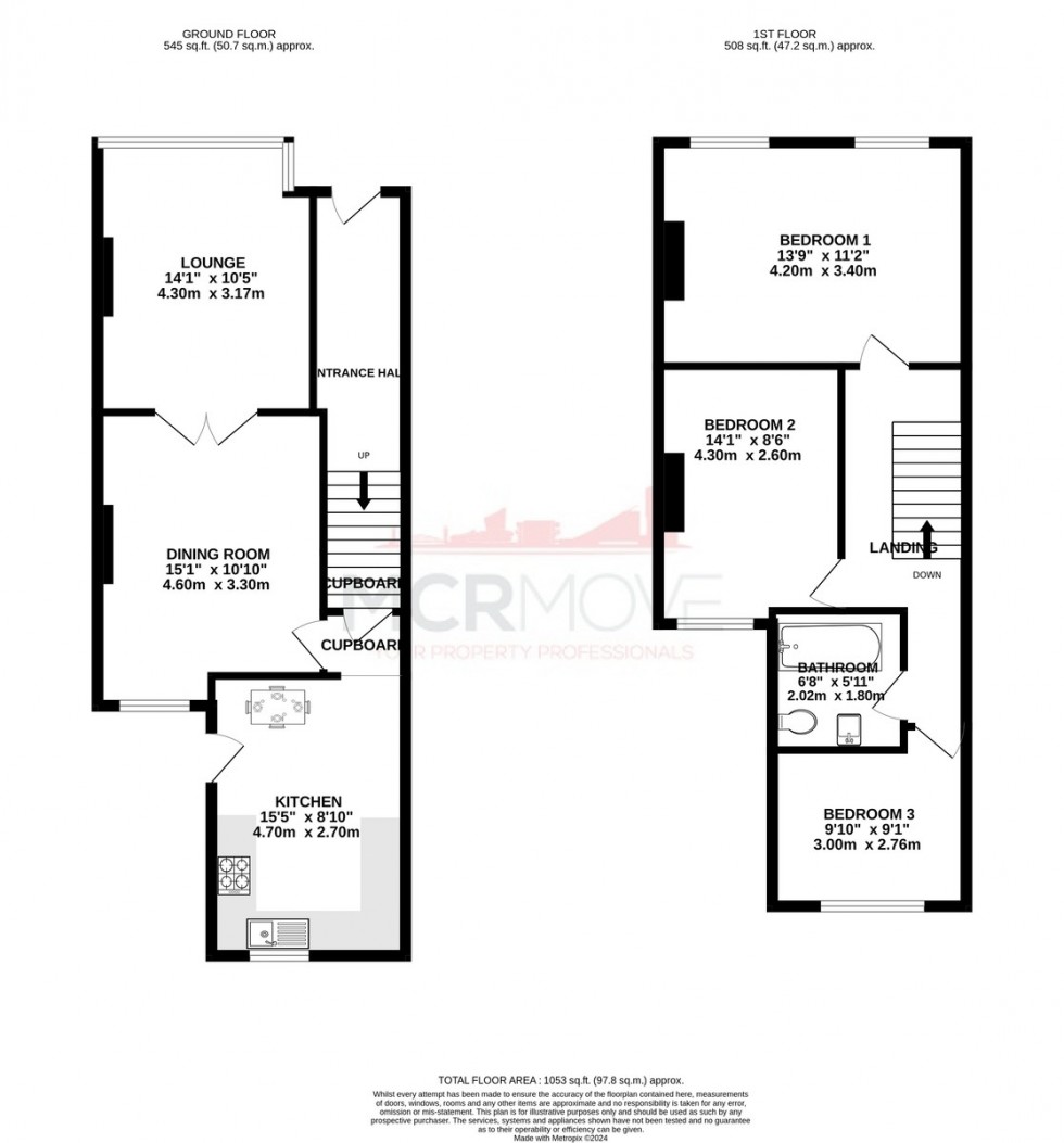 Floorplan for Monica Grove, Manchester