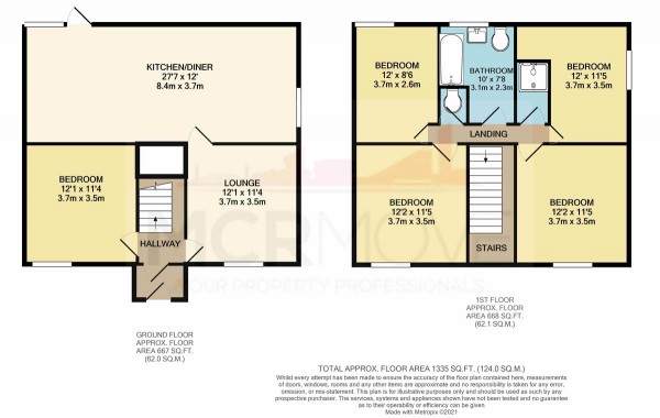 Floorplan for Ladybarn Lane, Fallowfield, Manchester