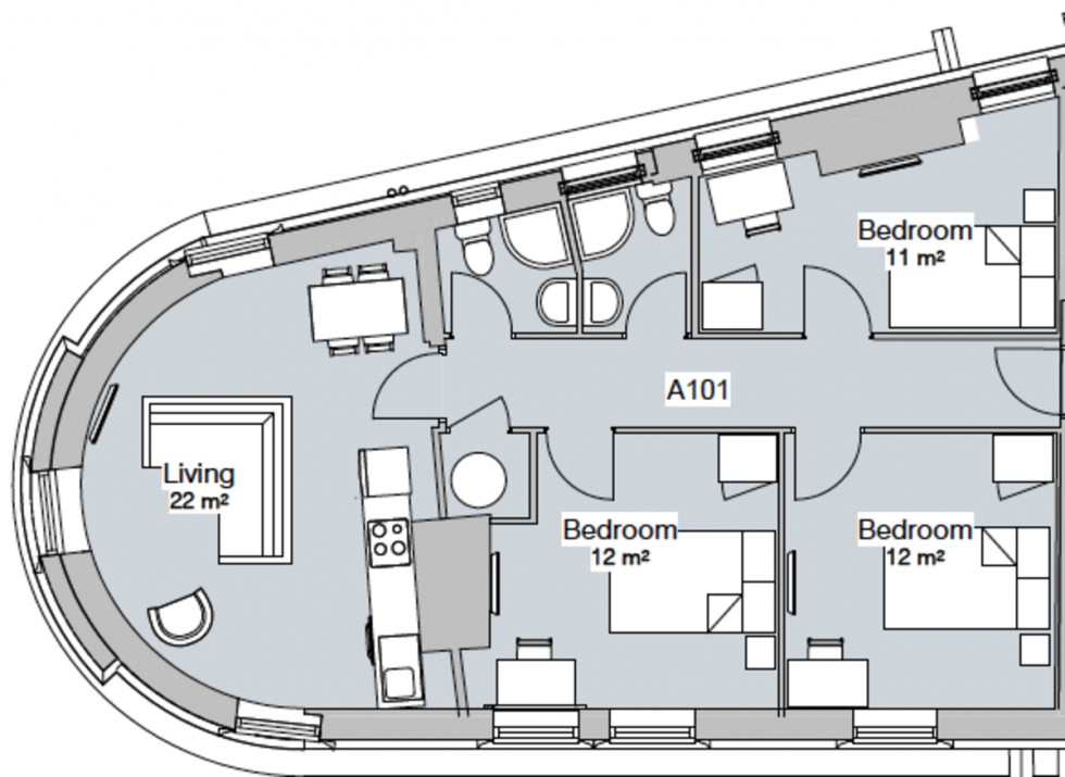 Floorplan for Derby Road, Nottingham