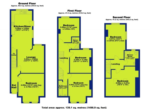 Floorplan for Derby Grove, Lenton, Nottingham