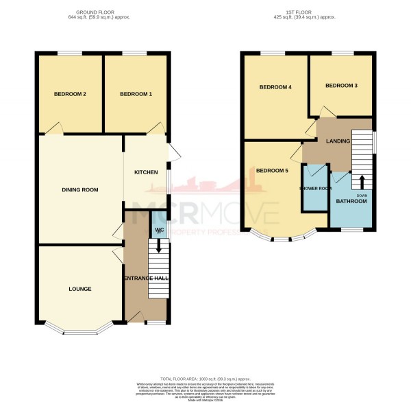 Floorplan for Delaine Road, Withington, Manchester