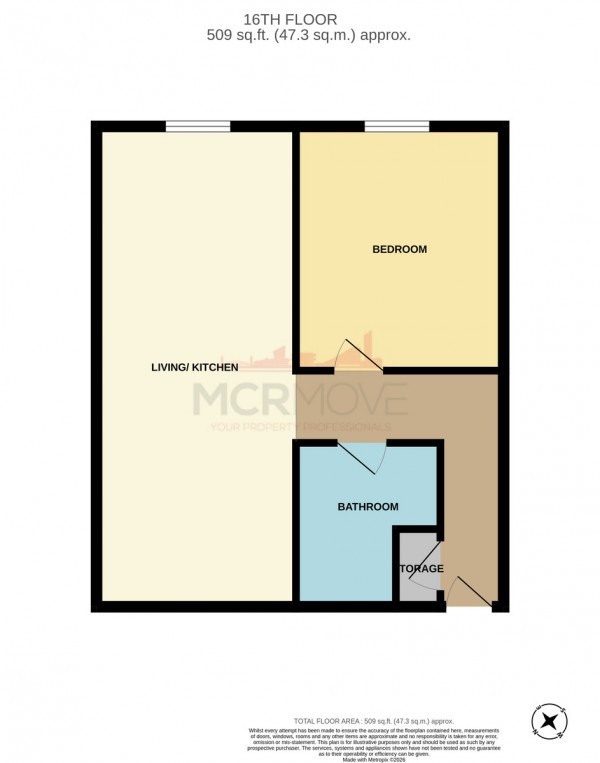 Floorplan for Pink, Media City Uk, Salford