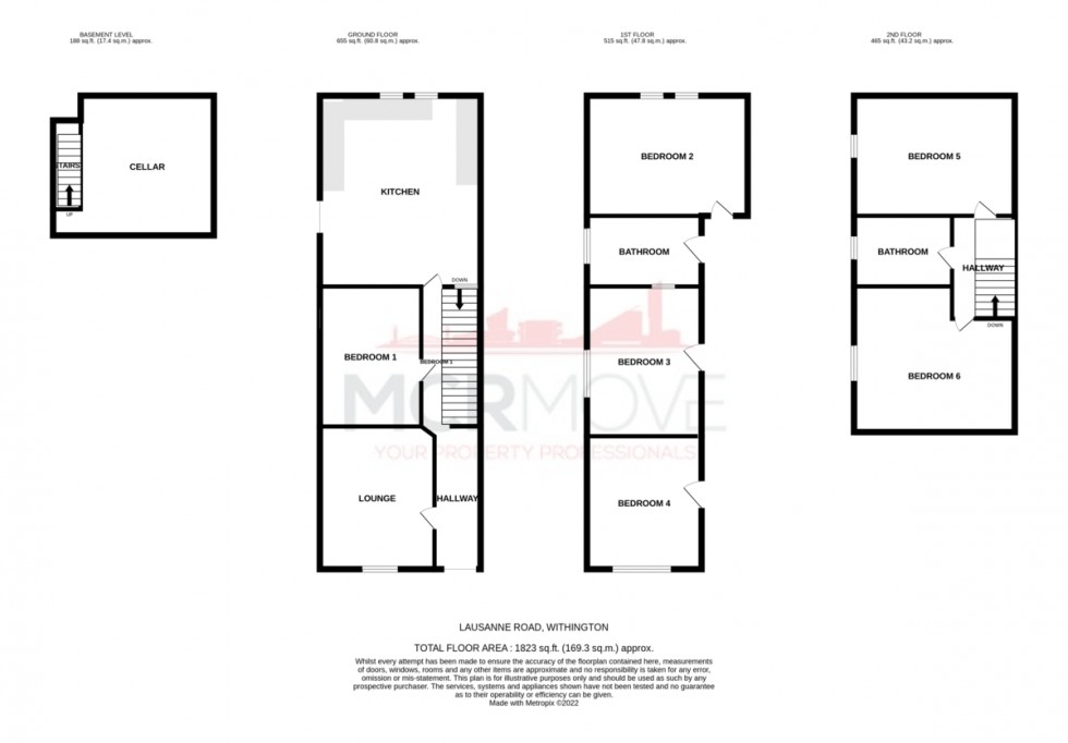 Floorplan for Lausanne Road, Withington, Manchester