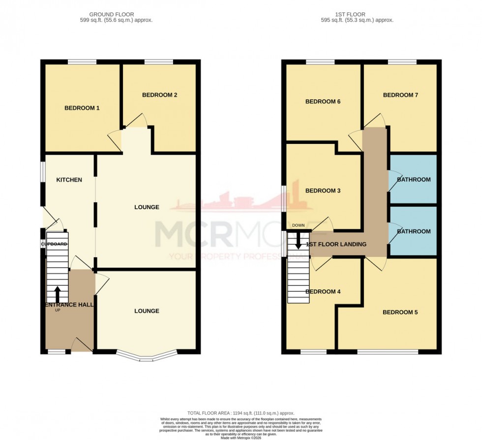 Floorplan for Heathside Road, Manchester